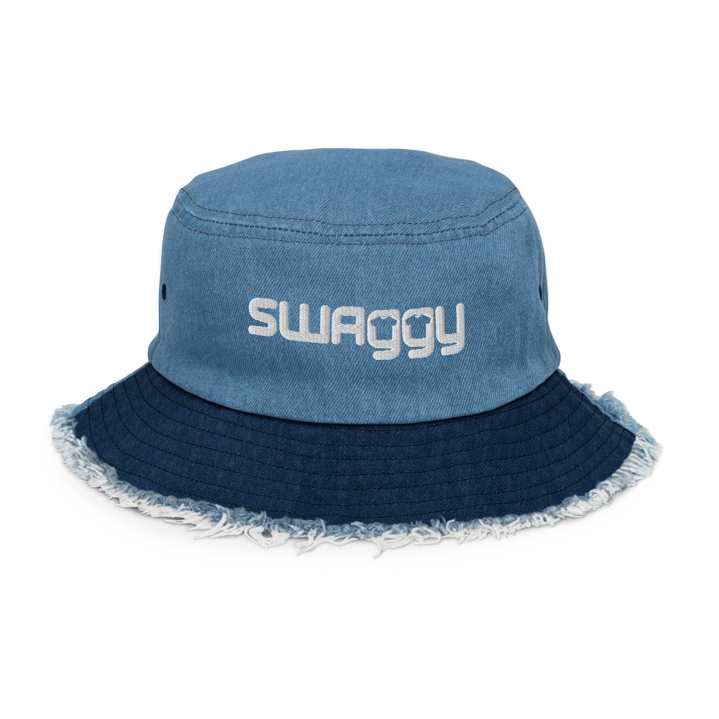 Distressed Denim Bucket Hat