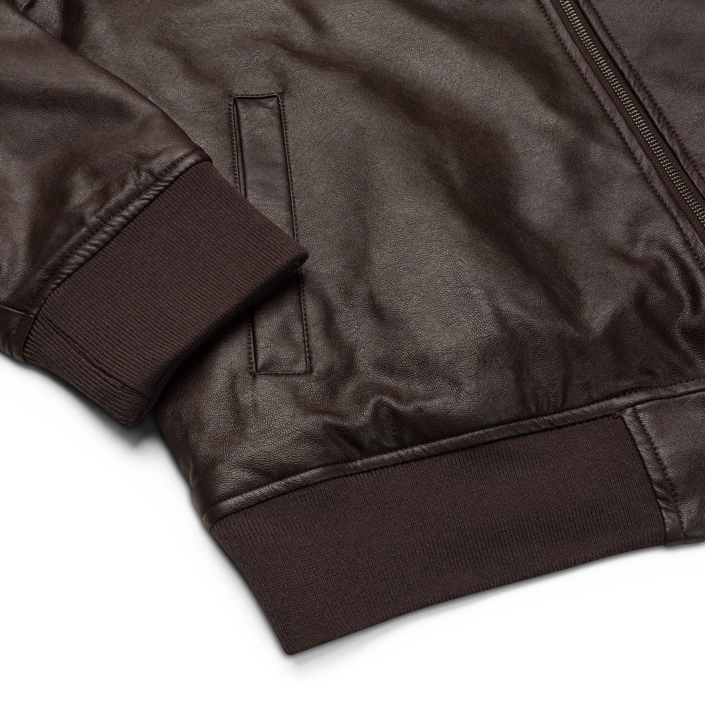 Faux Leather Bomber Jacket | Threadfast Apparel 395J