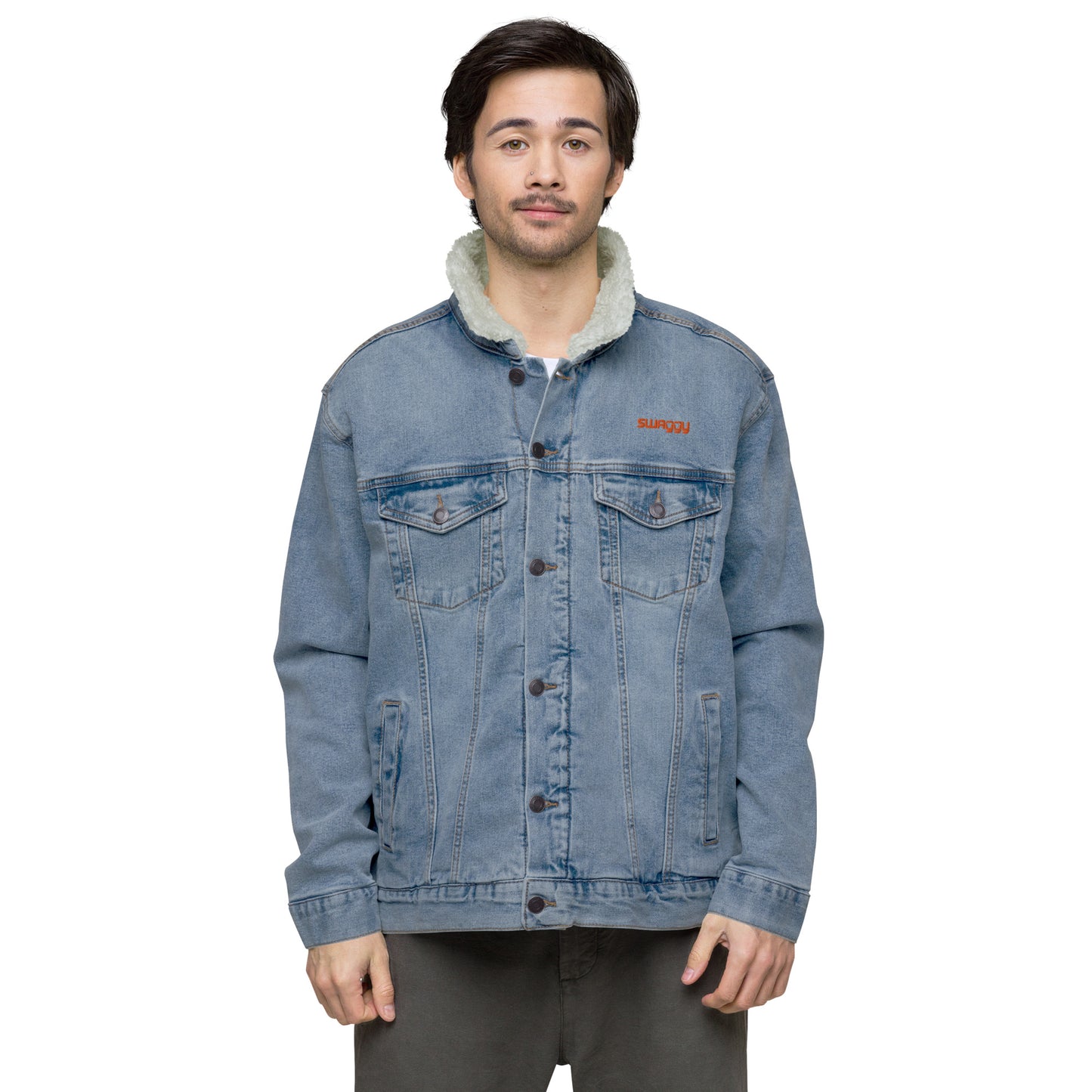 Unisex Sherpa Denim Jacket | Threadfast Apparel 372J