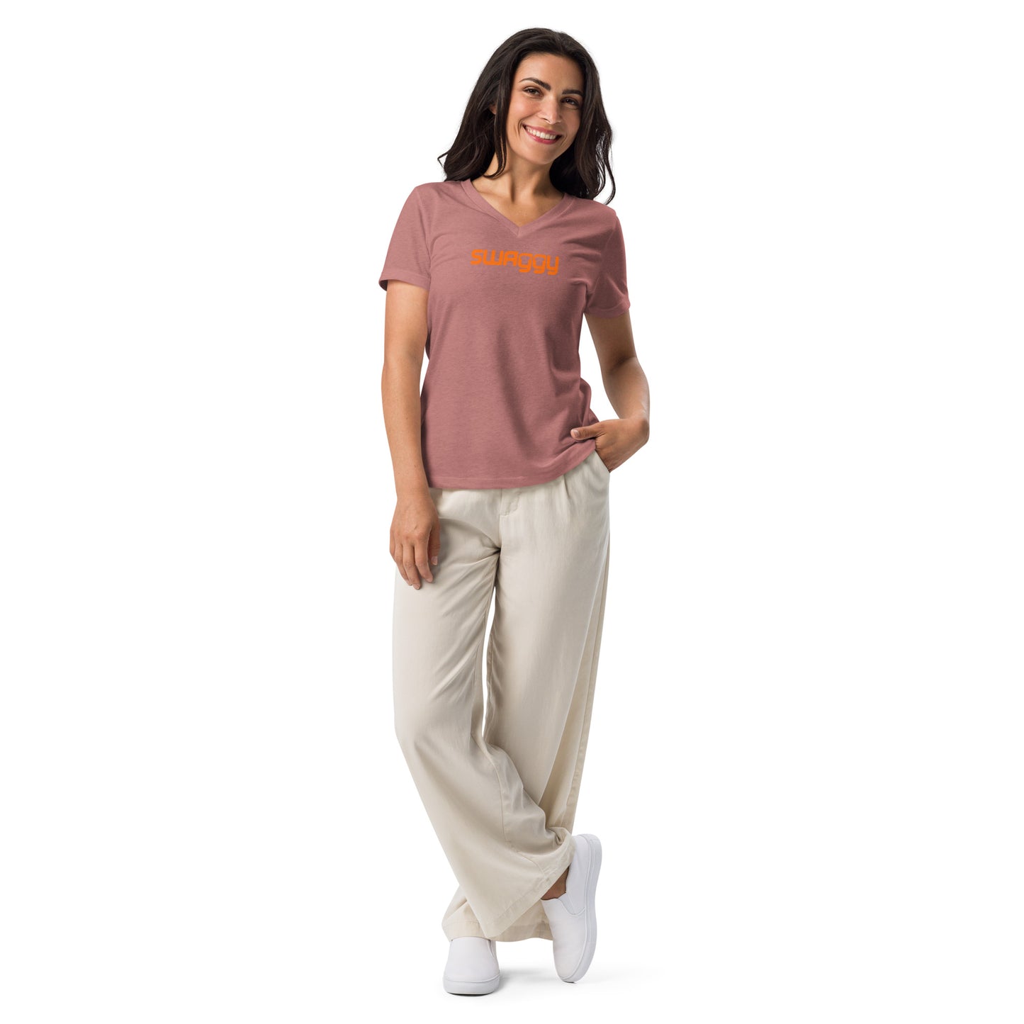 Women's Relaxed V-Neck T-Shirt | Bella Canvas 6405CVC